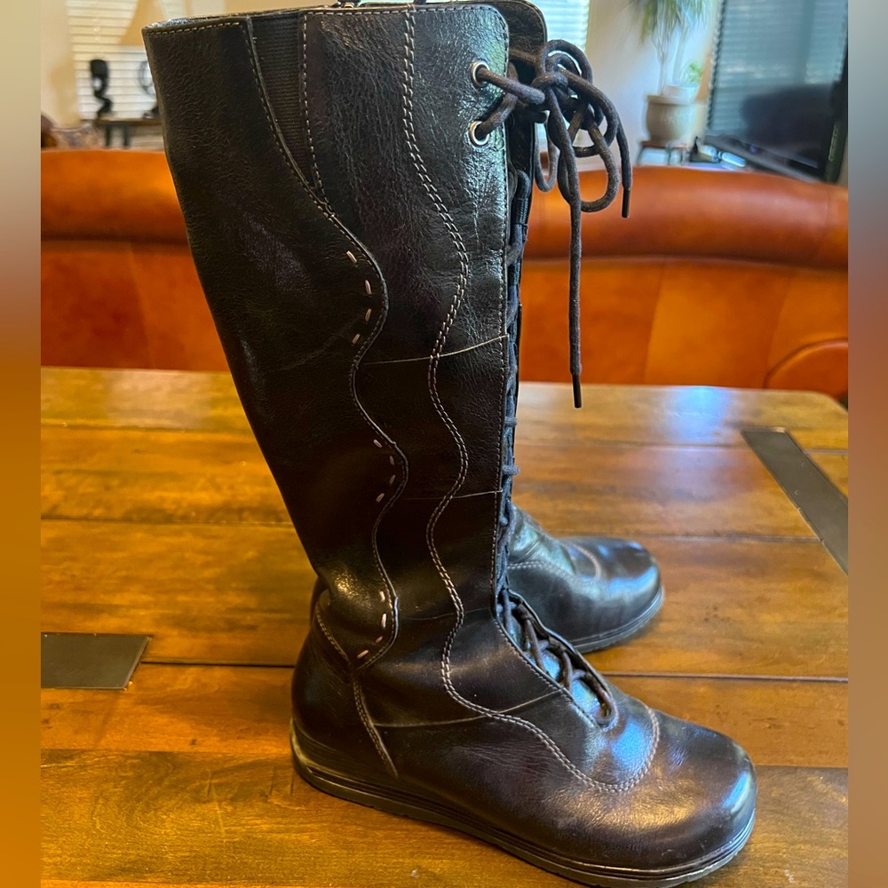 Dansko black leather boots